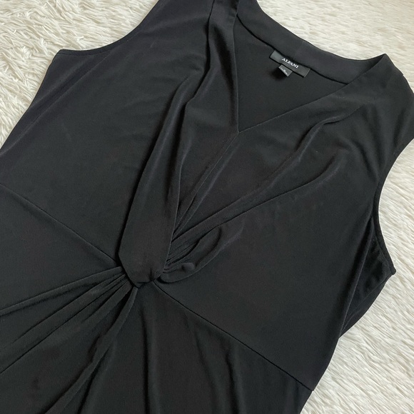 Alfani casual black front knot sleeveless v-neck blouse - Picture 8 of 10
